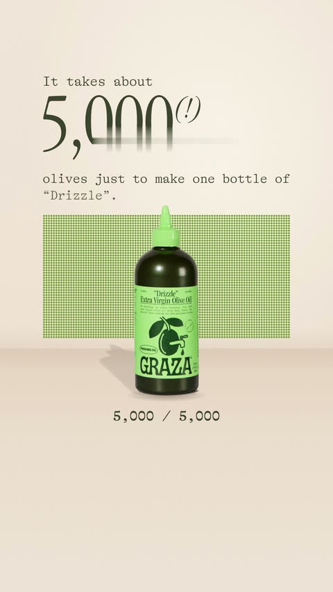 5,000 olives for one bottle, counted on the voice.