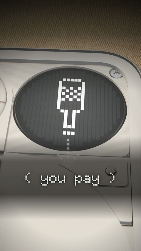 The punchline: ( you pay ).